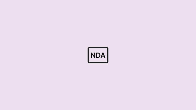 purple background with an NDA icon