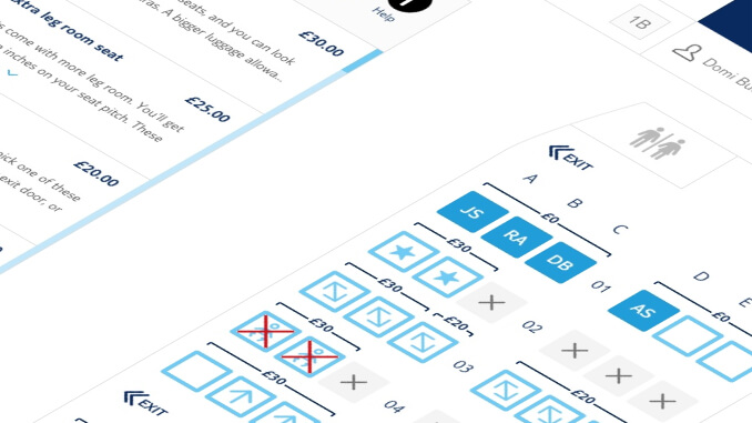 airplane seat map selection