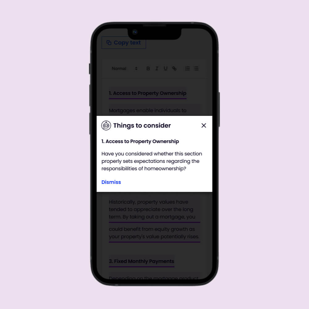 Marketing Genius mobile page - after modal activation